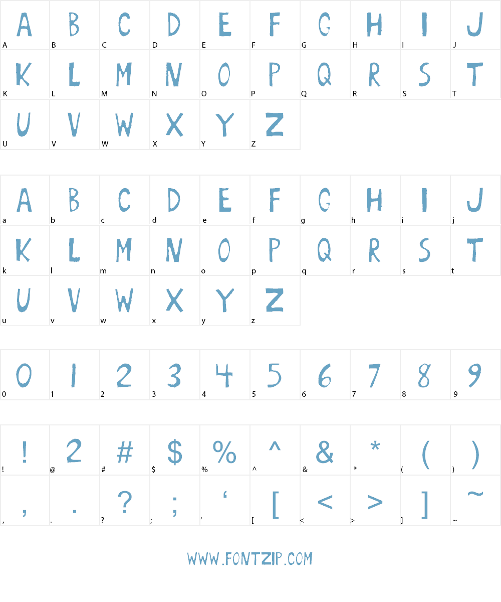 BoArust Font Character